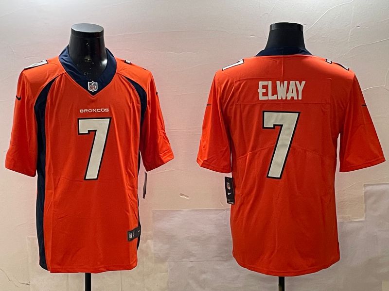 Men Denver Broncos 7 Elway Orange Second generation 2025 Nike Limited NFL Jersey style 1